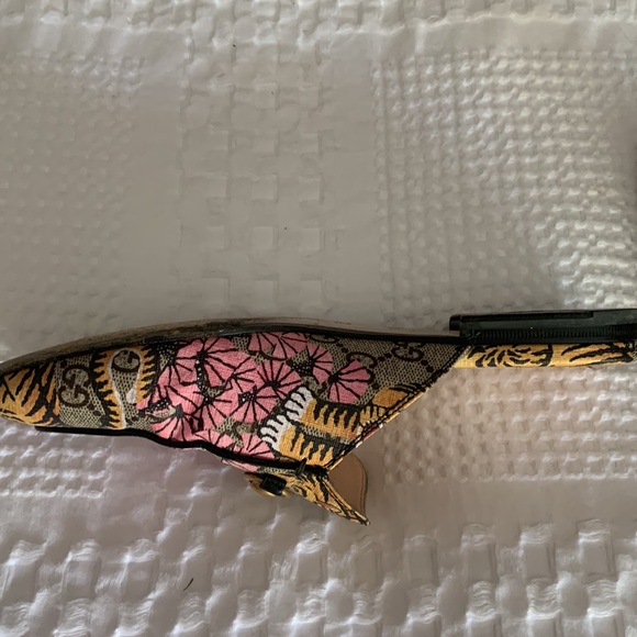 Gucci Princetown Horsebit Bengal Tiger Lily Monogram Loafer Mule - Picture 6 of 7